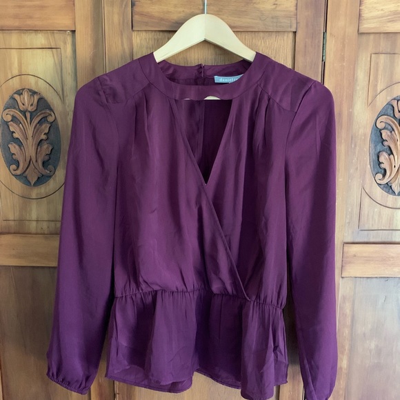 Daniel Rainn Neckline Peplum Blouse Small - Picture 2 of 2